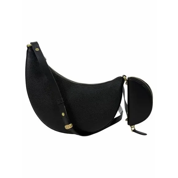 Kate Spade Duo Small Pebbled Leather Crossbody Bag Black Gold - Picture 8 of 16